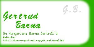 gertrud barna business card